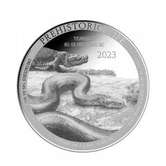 Sidabrinė moneta Titanoboa 2023 kaina ir informacija | Numizmatika | pigu.lt