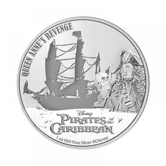 Sidabrinė moneta, Karibų Piratai, Queen Anne's Revenge 2022 kaina ir informacija | Numizmatika | pigu.lt