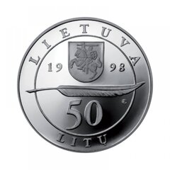 Sidabrinė moneta Adomo Mickevičiaus gimimo 200-ioms metinėms 1998 kaina ir informacija | Numizmatika | pigu.lt