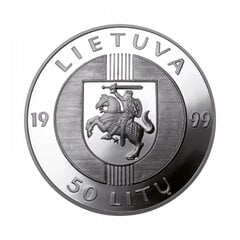Sidabrinė moneta Baltijos kelio 10-mečiui 1999 kaina ir informacija | Numizmatika | pigu.lt
