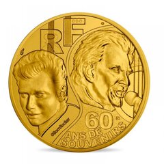 Lydinio moneta 60 metų Johnny Hallyday 2020 kaina ir informacija | Numizmatika | pigu.lt
