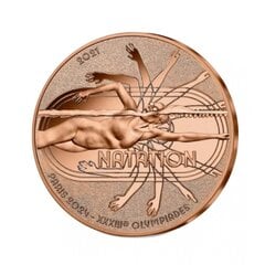 Lydinio moneta Olimpinės žaidynės Paryžiuje 2024, Plaukimas 2021 kaina ir informacija | Numizmatika | pigu.lt