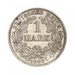 Sidabrinė vienos markės moneta Empire, Vokietija, 1873-1915 kaina ir informacija | Numizmatika | pigu.lt