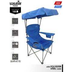 Sulankstoma kėdė Norfin Tokke, 56x49x47/93 cm, mėlyna kaina ir informacija | Turistiniai baldai | pigu.lt