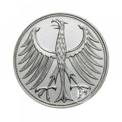 Sidabrinė 5 markių moneta, Vokietija kaina ir informacija | Numizmatika | pigu.lt