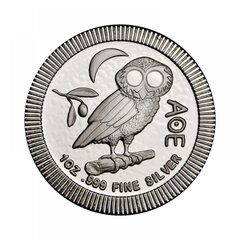 1 oz (31.10 g) sidabrinė moneta Atėnų Pelėda, Niujė 2022 kaina ir informacija | Investicinis auksas, sidabras | pigu.lt