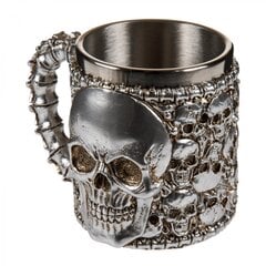 Puodelis Kaukolė, sidabrinis kaina ir informacija | Originalūs puodeliai | pigu.lt