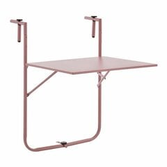 Sulankstomas stalas 60x78x86-101cm, rožinis kaina ir informacija | Lauko stalai, staliukai | pigu.lt