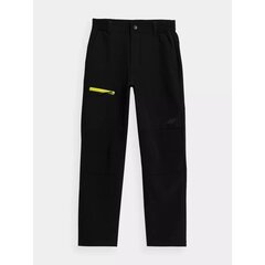 Kelnės berniukams 4F Trekking Trousers Jr 4FJSS23TFTRM098-20S, juodos kaina ir informacija | Kelnės berniukams | pigu.lt