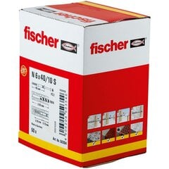 Sieniniai kištukai ir varžtai Fischer 50354 6 x 40 mm / 10 (50 vnt.) kaina ir informacija | Tvirtinimo detalės | pigu.lt