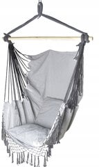 Sėdimas hamakas su pagalvėmis Surf, pilkos/sidabrinės spalvos kaina ir informacija | Hamakai | pigu.lt