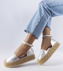 Espadrilės moterims Gemre GRM22090.2681, sidabrinės kaina ir informacija | Bateliai moterims | pigu.lt