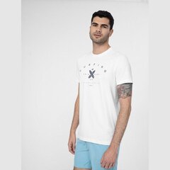 Marškinėliai vyrams 4F M 4FSS23TTSHM366 10S, balti цена и информация | Мужские футболки | pigu.lt