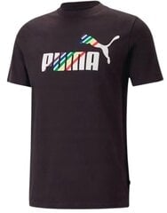 Puma marškinėliai vyrams ESS Love Is Love M 673384 01, juodi цена и информация | Мужские футболки | pigu.lt
