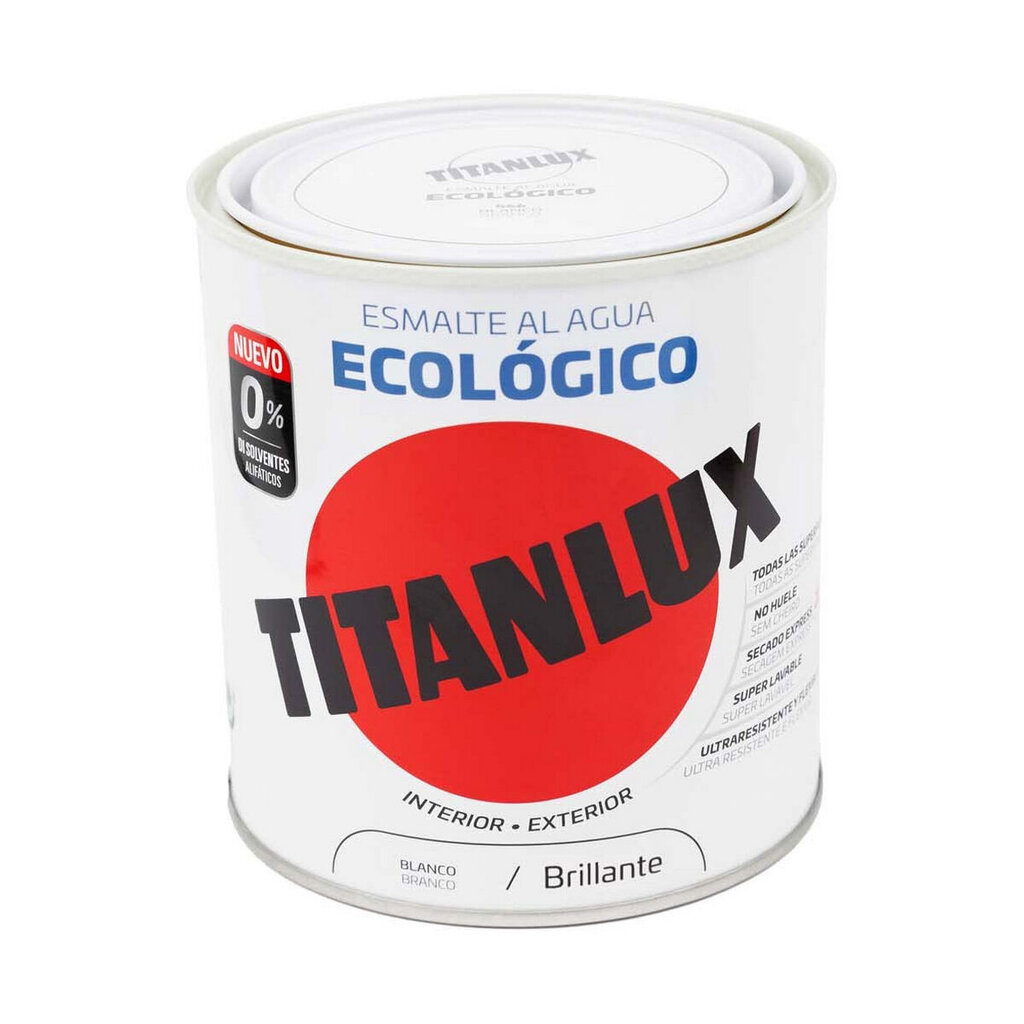 Akrilo lakas TITANLUX 00t056614 Ekologiškas 250 ml Balta Blizgantis цена и информация | Dažai | pigu.lt