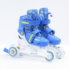 Riedučiai Monster Led Combo Rollers, mėlyni цена и информация | Ролики | pigu.lt