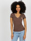 Palaidinė moterims Rv-ts-8543.12p, ruda цена и информация | Marškinėliai moterims | pigu.lt
