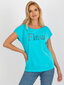 Marškinėliai moterims fa-ts-8515.46, mėlyni kaina ir informacija | Marškinėliai moterims | pigu.lt