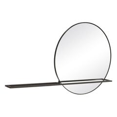 Настенное зеркало 70 x 1,5 x 70 cm Стеклянный Чёрный Металл цена и информация | Зеркала | pigu.lt