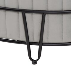 Пуф 80 x 80 x 46 cm Синтетическая ткань Серый Металл цена и информация | Кресла-мешки и пуфы | pigu.lt