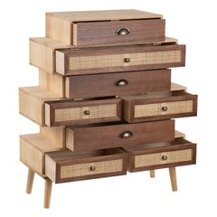 Мебель для прихожей с ящиками SASHA 80 x 33 x 94 cm Натуральный Деревянный Кремовый ротанг цена и информация | Комоды | pigu.lt