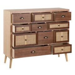 Мебель для прихожей с ящиками SASHA 106 x 33 x 90 cm Натуральный Деревянный Кремовый ротанг цена и информация | Комоды | pigu.lt
