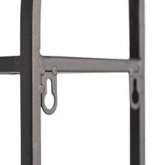 Настенное зеркало 70 x 1,5 x 70 cm Стеклянный Чёрный Металл цена и информация | Зеркала | pigu.lt