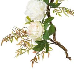 Декоративные цветы 65 x 30 x 18 cm Белый Пеон цена и информация | Искусственные цветы | pigu.lt