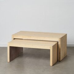Кофейный столик 110 x 55 x 50 cm Деревянный 2 штук цена и информация | Журнальные столы | pigu.lt