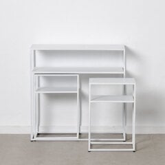 Мебель для прихожей SQUARE Металл Белый 80 x 30 x 80 cm (3 Предметы) цена и информация | Шкафчики в гостиную | pigu.lt