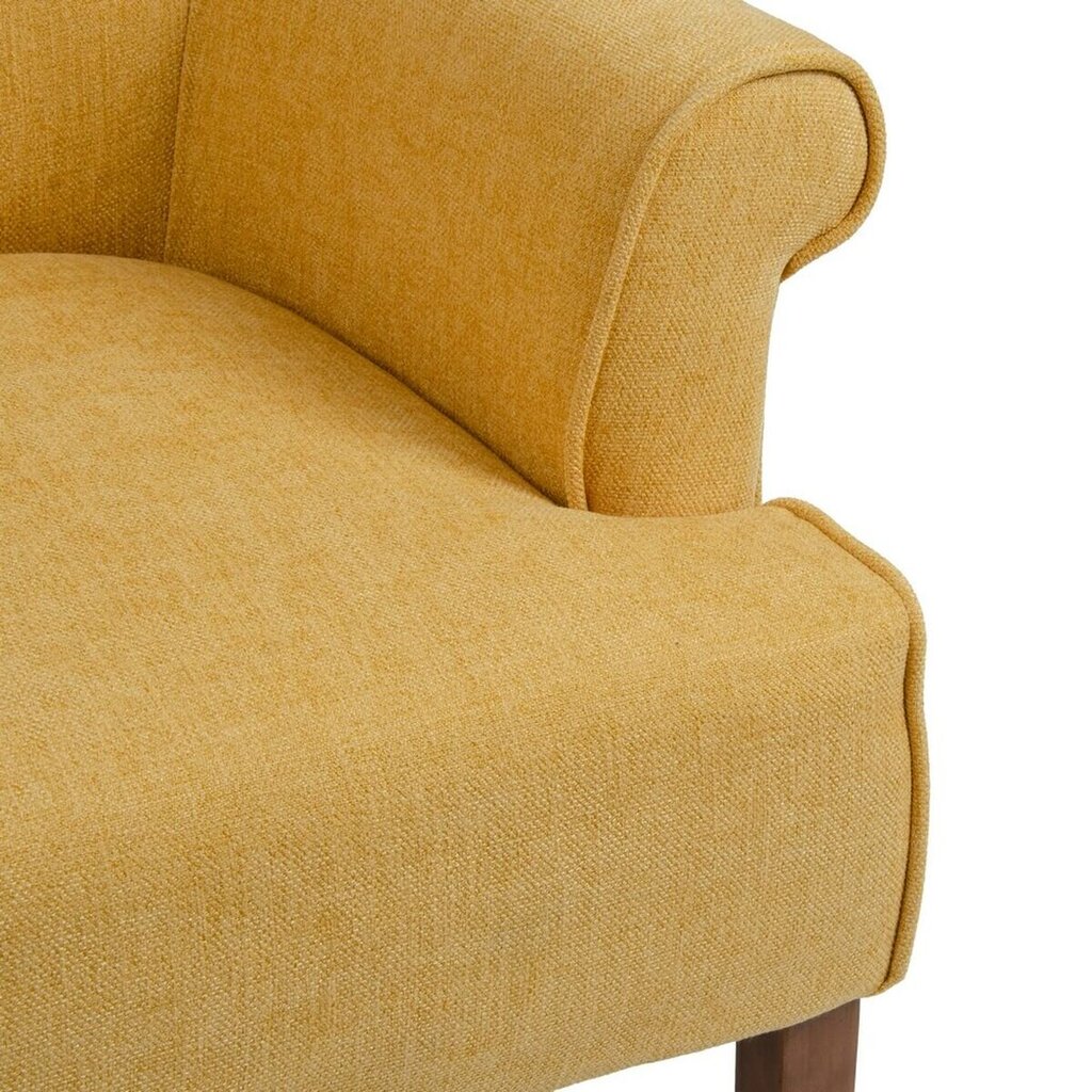 Fotelis 77x64x88cm, geltonas kaina ir informacija | Svetainės foteliai | pigu.lt