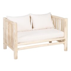 Двухместный диван AKAR 131 x 80 x 77,5 cm древесина тика цена и информация | Садовые стулья, кресла, пуфы | pigu.lt