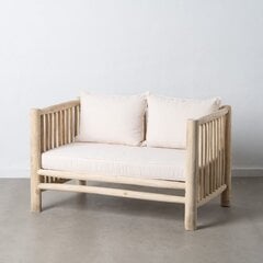 Двухместный диван AKAR 131 x 80 x 77,5 cm Натуральный древесина тика цена и информация | Садовые стулья, кресла, пуфы | pigu.lt