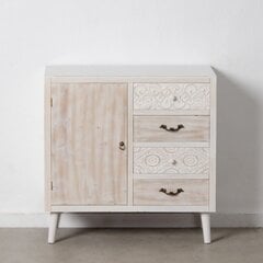 Мебель для прихожей с ящиками DUNE Натуральный Белый древесина ели 80 x 40 x 80 cm цена и информация | Комоды | pigu.lt