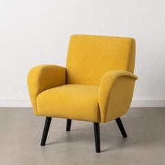 Кресло 72 x 71 x 81 cm Синтетическая ткань Деревянный Жёлтый цена и информация | Кресла в гостиную | pigu.lt