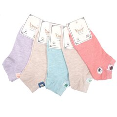 Trumpos kojinės moterims 1261-1, įvairių spalvų, 5 poros kaina ir informacija | Moteriškos kojinės | pigu.lt