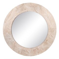 Настенное зеркало 76 x 2 x 76 cm Белый Древесина манго цена и информация | Зеркала | pigu.lt