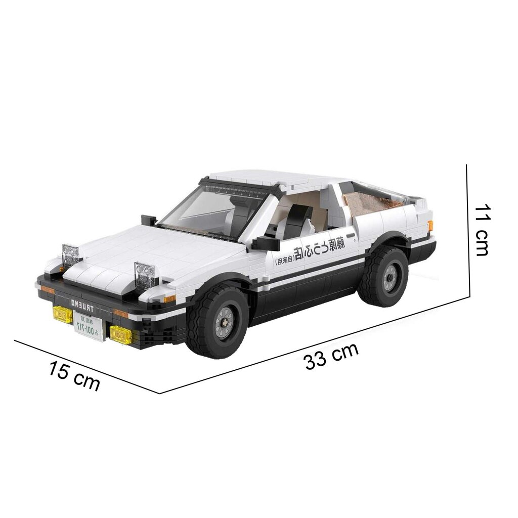 Konstruktorius CaDa lenktyninis automobilis Initial-D AE86 Trueno, C61024W, 1324 det. kaina ir informacija | Konstruktoriai ir kaladėlės | pigu.lt