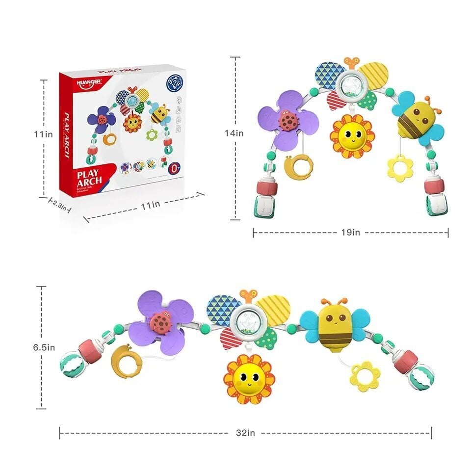 Žaislų lankas lovytei ir vežimėliui Huanger kaina ir informacija | Žaislai kūdikiams | pigu.lt