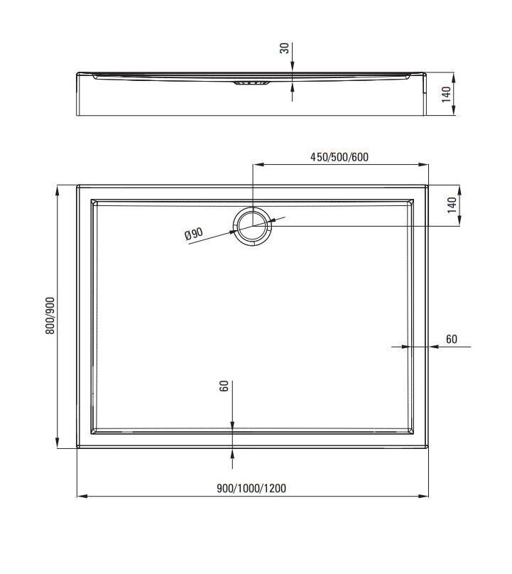 Prekė su pažeista pakuote. Deante dušo padėklas Jasmin Plus, 100x80, 100x90, 120x80, 120x90 cm, 120x90 cm kaina ir informacija | Santechnikos prekės su pažeista pakuote | pigu.lt