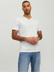 Мужская футболка JJEORGANIC Standard Fit 12156102 Белая цена и информация | Футболка мужская | pigu.lt