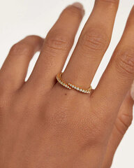 PDPAOLA Открытое позолоченное кольцо с прозрачными цирконами EMBRACE Gold AN01-805 цена и информация | Кольца | pigu.lt