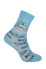 Kojinės moterims Lion I love Sea, mėlynos kaina ir informacija | Moteriškos kojinės | pigu.lt