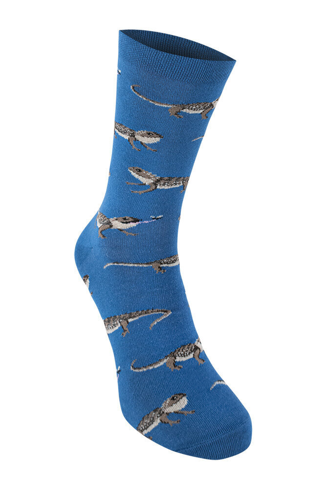 Trumpos kojinės vyrams Lion You are un-Frog-ettable!, mėlynos kaina ir informacija | Vyriškos kojinės | pigu.lt