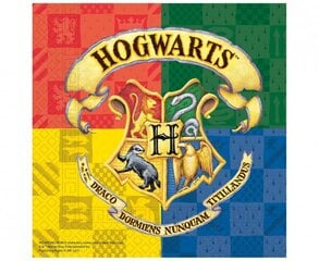 Popierinės servetėlės ​​Harry Potter Hogwarts Houses, 33 x 33 cm kaina ir informacija | Vienkartiniai indai šventėms | pigu.lt