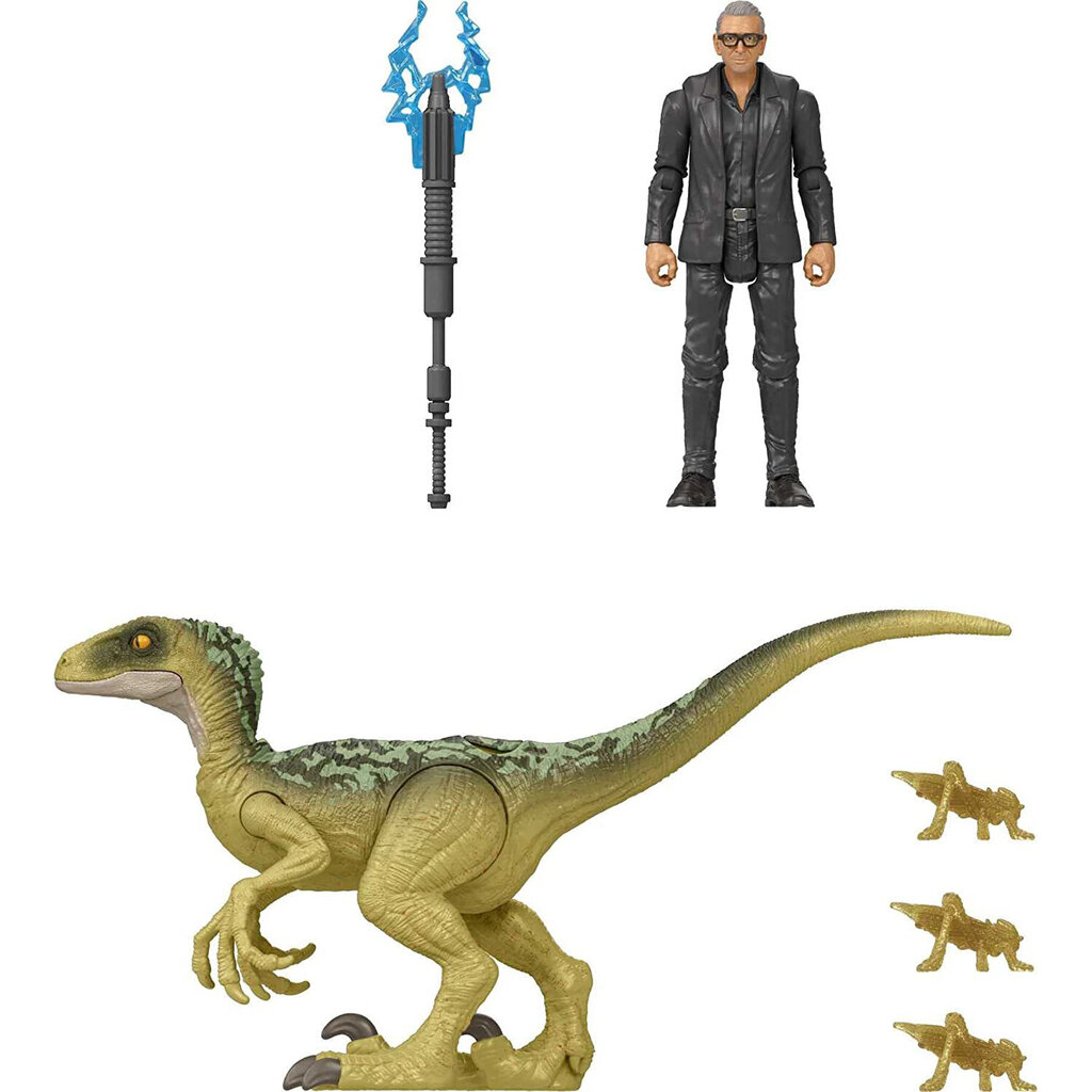 Figūrėlių rinkinys Dr. Ian Malcolm & Velociraptor Mattel Jurassic World HGP77 kaina ir informacija | Žaislai berniukams | pigu.lt