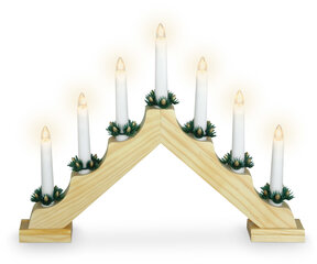 Рождественский подсвечник с лампочками цена и информация | Рождественское украшение CA1031, 10 см | pigu.lt