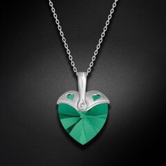 Kaklo papuošalas su Swarovski kristalais DiamondSky Cupid (Emerald) DS01K553 kaina ir informacija | Kaklo papuošalai | pigu.lt