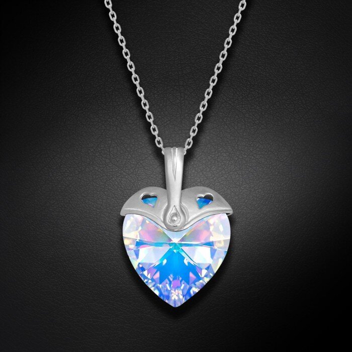 Kaklo papuošalas su Swarovski kristalais DiamondSky Cupid (Aurora Borealis) DS01K555 kaina ir informacija | Kaklo papuošalai | pigu.lt