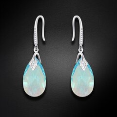 Серебряные серьги "Барокко III (Aquamarine Shimmer)" с кристаллами Swarovski™ DS02A528 цена и информация | Серьги | pigu.lt